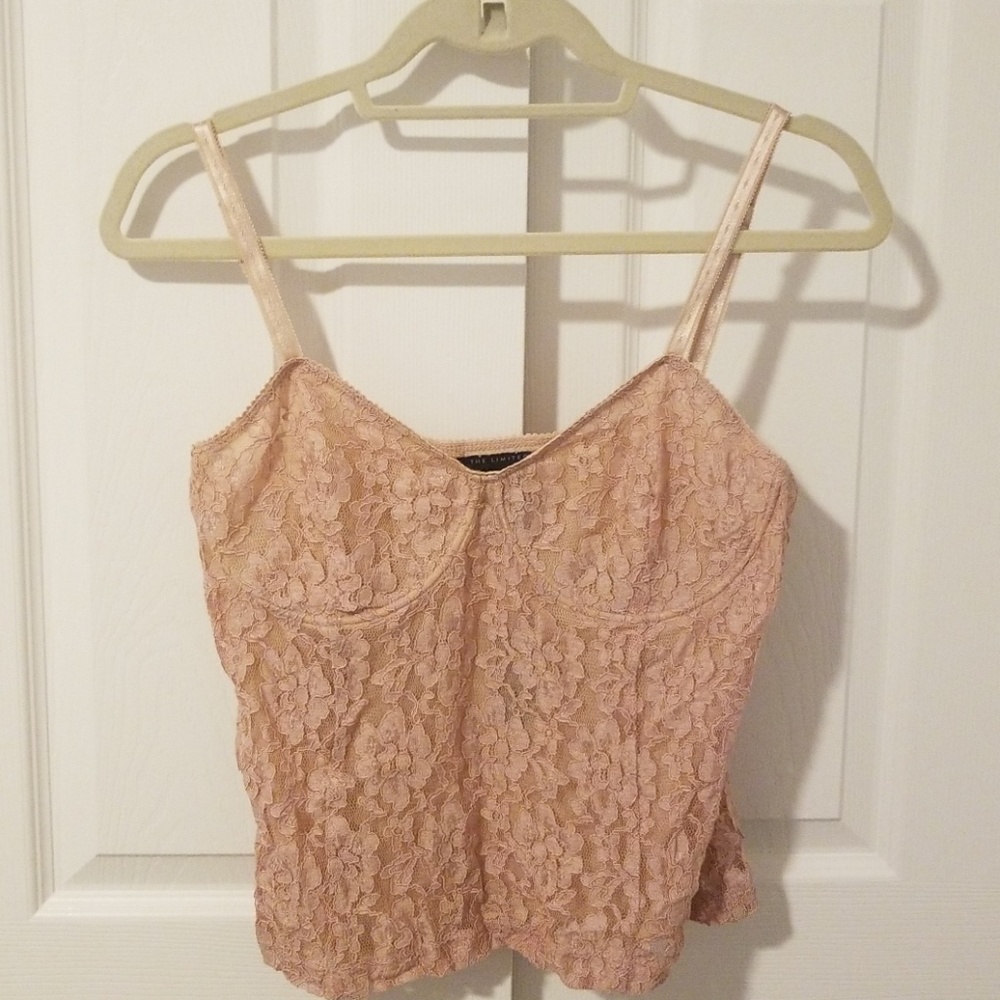 The Limited Pink Lace Tank Top